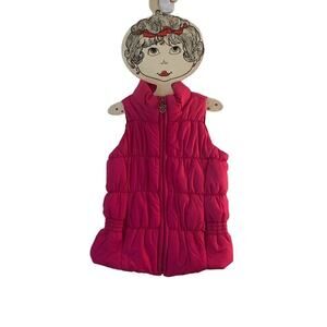 CHAPS Girl’s Pink Zip Up Puffer Vest / Size: 4